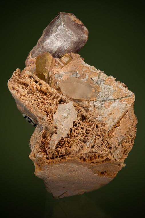 APATITE with QUARTZ on MICROCLINE